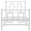 Postel s čelem a nohou kovová bílá 80x200 cm Náhled obrázku produktu 5