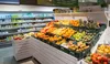 A display of fresh fruits and vegetables in a grocery store or market. Podgląd zdjęcia produktu