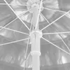 Close-up view of the internal structure of a white umbrella. Produktbild-Vorschau