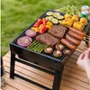 Přenosný skládací gril na dřevěné uhlí – malý kempingový Náhled obrázku produktu 5