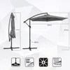 Sekey Ampelschirm Ø300cm Sonnenschirm UV50+ mit Kurbel & Produktbild-Vorschau 3