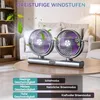 3-in-1 Akku Doppel-Kopf Ventilator mit Nachtlicht, 3000mAh, Produktbild-Vorschau 5