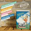 A vintage-style tin can with a depiction of a woman hanging laundry, set against a brick wall background. Anteprima dell’immagine prodotto