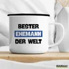 Huuraa Emaille Tasse Bester Ehemann der Welt 300ml Vintage Produktbild-Vorschau 3