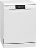 A white dishwasher shown from the front. Produktbild-Vorschau