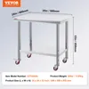 VEVOR Table de travail 91 x 60 x 85 cm en acier inoxydable Voir les images du produit 15