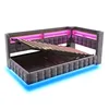 Merax Polsterbett Schlafsofa 90x200cm mit LED-Beleuchtung, Produktbild-Vorschau 9