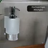 Dolvhin Seifenspender Wandmontage ohne Bohren | Milchglas Produktbild-Vorschau 2