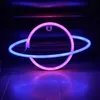 NEON LED svetlo, dekoratívne svetlo na batérie USB, planéta Náhľad obrázku produktu 1
