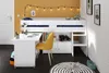 Lit combiné pour enfants avec détails blancs 90 x 200 cm – Voir les images du produit 12
