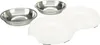 TRIXIE Napf-Set, Melamin/Edelstahl - weiß - 2 × 0,2 l/ø 13 Produktbild-Vorschau 2
