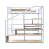 Flieks Etagenbett Metallbett 140x200cm mit Schreibtisch und Produktbild-Vorschau 6