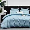 Bettwäsche Set 200x220 cm Mako Satin Baumwolle Hellblau Produktbild-Vorschau 1