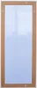 A full-length mirror with a white frame and a brown border, shown against a light background. Náhled obrázku produktu