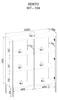 Vitrine SENTO WT104 Standvitrine Vitrinenschrank Kaschmir / Produktbild-Vorschau 7