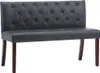 Panca vidaXL 120 cm, grigio effetto pelle scamosciata Anteprima dell’immagine prodotto 1