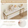 Stolik konsolowy COSTWAY o marmurowym wyglądzie, wąski Podgląd zdjęcia produktu 3