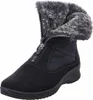 A black winter boot with a faux fur lining and a front zipper. Náhľad obrázku produktu