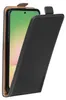 A black flip case for a smartphone is shown partially open against a white background. Podgląd zdjęcia produktu