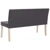 vidaXL Sitzbank 139,5 cm Grau Kunstleder Produktbild-Vorschau 5