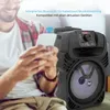 A person is using a smartphone to connect to a portable speaker. Produktbild-Vorschau