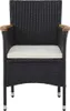 vidaXL 5dílná zahradní jídelní souprava Black Poly Rattan Náhled obrázku produktu 6