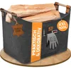 BLACK OAK MONTANA XXL Holzkorb 100L Filzkorb Grau mit Produktbild-Vorschau 1