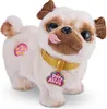 A plush toy pug with a collar and a tag. Voir les images du produit