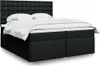 vidaXL Boxspringbett mit Matratze Schwarz 200x200 cm Stoff Produktbild-Vorschau 2