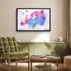 MuchoWow® MuchoWow® Gerahmtes Poster Farben - Wasserfarben Produktbild-Vorschau 2