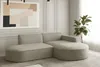 Ecksofa Designersofa PALMA XS in Stoff Opera Velvet Pearl Produktbild-Vorschau 1