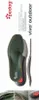 A collage of images showing a pair of orthopedic insoles, with close-ups of the stitching and heel. Produktbild-Vorschau