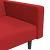 Schlafsofa 2-Sitzer mit 2 Kissen Weinrot Samt Produktbild-Vorschau 8