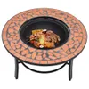 vidaXL Caminetto mosaico in Vetroceramica terracotta 68 cm Anteprima dell’immagine prodotto 4
