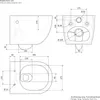 LuxeBath WC sospeso senza bordo, bianco, lungo, scarico Anteprima dell’immagine prodotto 8
