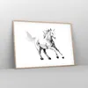 Gerahmtes Poster - Rahmen in heller Eiche - Pferd Galopp Produktbild-Vorschau 8