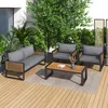 Flieks Gartenlounge Set 4-tlg, Balkonmöbel Set mit Produktbild-Vorschau 1