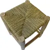 Scandi Stil Holzhocker Hocker Fußhocker mit geflochtenen Produktbild-Vorschau 3