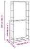vidaXL Estantería para leña, color , 100x30x209 cm, acero Vista previa de la imagen del producto 7
