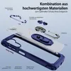 An exploded view diagram of a phone case, showing its different layers and components. Produktbild-Vorschau