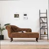 vidaXL Chaise Longue Brown Suede Look Náhled obrázku produktu 2