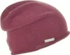Seeberger Strickmütze-Beanie aus 100% Kaschmir mit Rollrand in rot