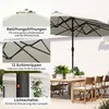 Outsunny Sonnenschirm mit LED Doppelsonnenschirm 440 x 256 Produktbild-Vorschau 5