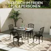 Outsunny Gartentisch Stahl 80 x 80 x 74cm Wetterfest Produktbild-Vorschau 4