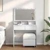 vidaXL Toaletka z oświetleniem LED biała 80x41x134,5 cm Podgląd zdjęcia produktu 2