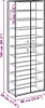 vidaXL Schuhschrank Creme 60x30x166 cm Stoff Produktbild-Vorschau 8