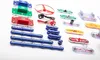 A collection of electronic building blocks and components laid out on a white background. Podgląd zdjęcia produktu