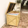 Cassapanca in legno di abete 80cm, Marrone naturale Anteprima dell’immagine prodotto 6