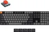 A mechanical keyboard and a keyboard switch are shown against a white background. Produktbild-Vorschau
