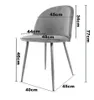 Ensemble de 4 chaises de salle à manger "Gloria", velours Voir les images du produit 4